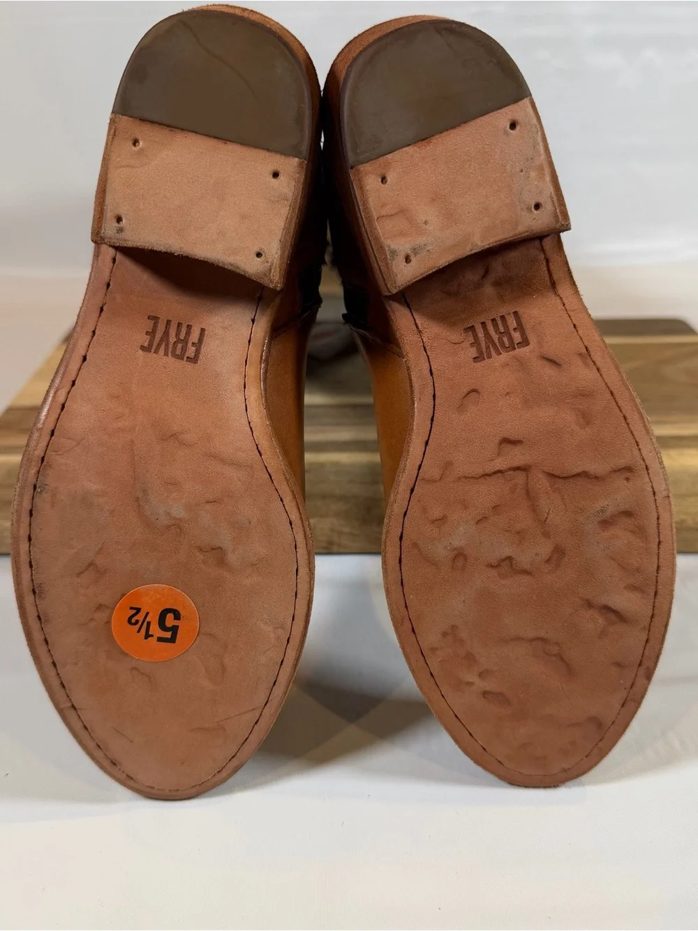 Frye Carson Piping Tall Women’s Leather Riding Boots - Caramel Brown Sz 5.5 NWT